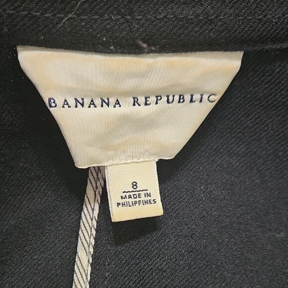 Banana Republic Military Style Women’s Black Jacket Sz 8 Wool Career Work - Picture 8 of 12